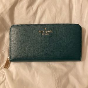 Standard Large size Kate Spade Dark Green Wallet